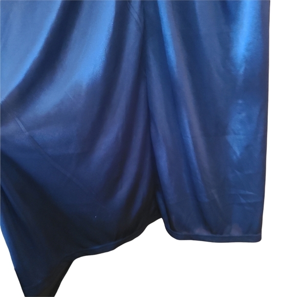 Carroll Reed black satin pull-over sleeveless v-neck  slip nightie sexy lingere - Picture 6 of 10